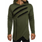 ASYM CLAW V - Black Techwear Hoodie With Zipper - Ninjadark