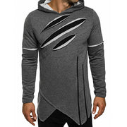 ASYM CLAW V - Black Techwear Hoodie With Zipper - Ninjadark