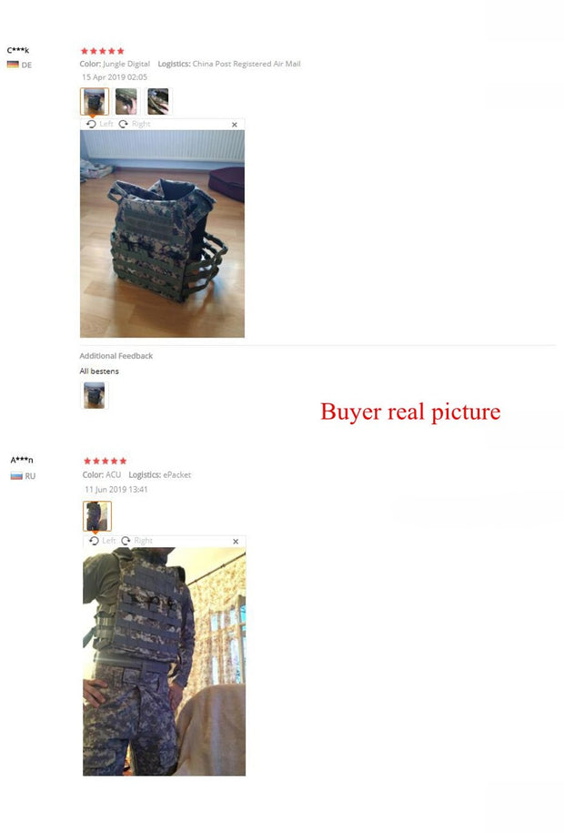 Airsoft Tactical Military Vest (Hunting/Training/Paintball)