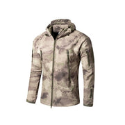 Camouflage Military Tactical Jacket w/Hoodie