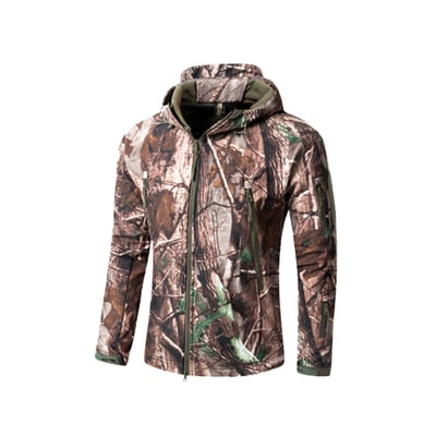 Camouflage Military Tactical Jacket w/Hoodie