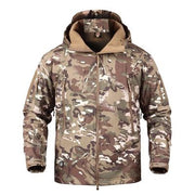 Camouflage Military Tactical Jacket w/Hoodie