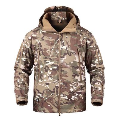 Camouflage Military Tactical Jacket w/Hoodie
