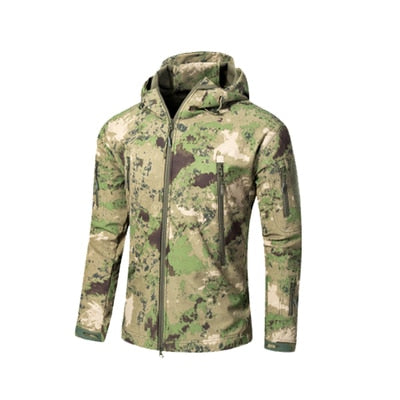 Camouflage Military Tactical Jacket w/Hoodie