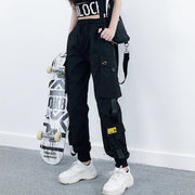 Women Streetwear Elastic Cargo Pants