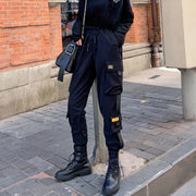 Women Streetwear Elastic Cargo Pants