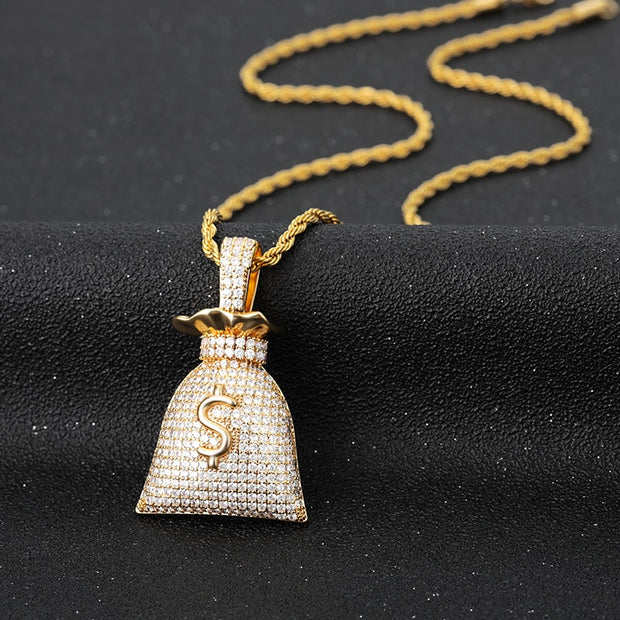 Money Bag Chain w/ Pendant