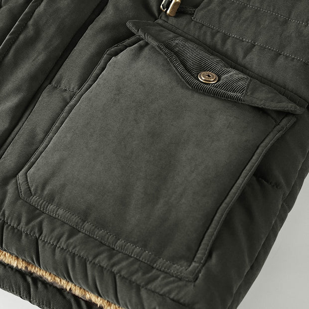 Winter Techwear Cargo Jacket w/Hoodie