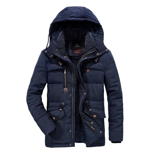 Winter Techwear Cargo Jacket w/Hoodie