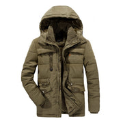 Winter Techwear Cargo Jacket w/Hoodie
