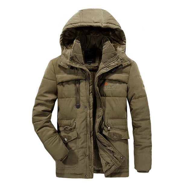 Winter Techwear Cargo Jacket w/Hoodie