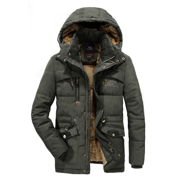 Winter Techwear Cargo Jacket w/Hoodie