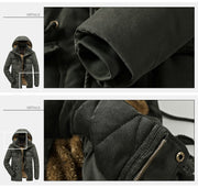 Winter Techwear Cargo Jacket w/Hoodie