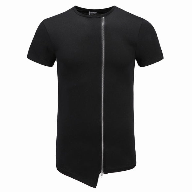 ASYM III - Black Zipper T-Shirt - Ninjadark