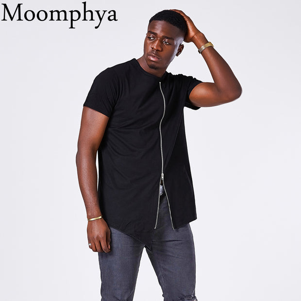 ASYM III - Black Zipper T-Shirt - Ninjadark