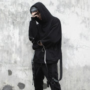 Urban Fury III - Dual Strap Black Techwear Jacket - Ninjadark