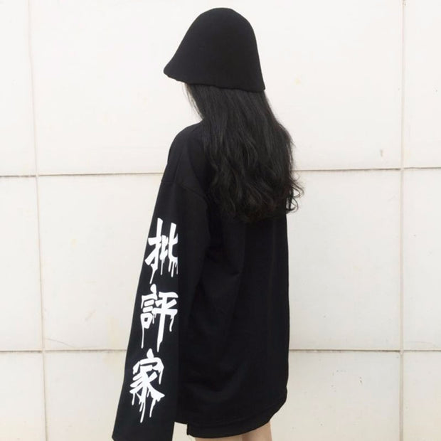 Harajuku Long Sleeve Women's Printed Shirt