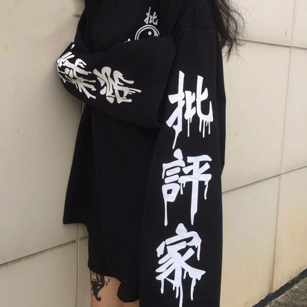 Harajuku Long Sleeve Women's Printed Shirt